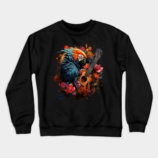 Parrot Playing Guitar Crewneck Sweatshirt